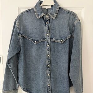 NWT Zara Light Blue Denim shirt jacket